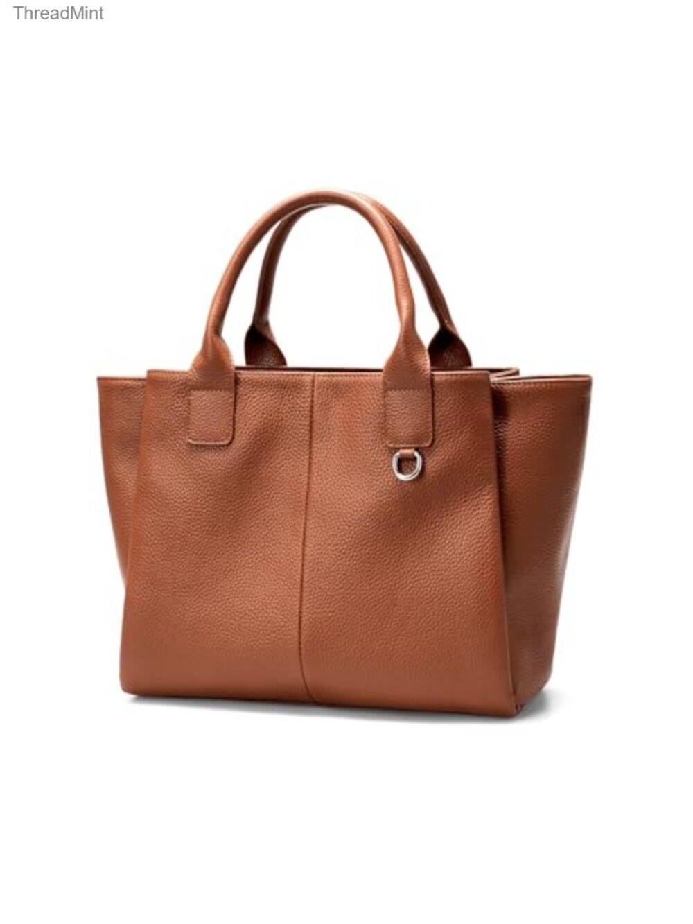 Genuine Leather Satchel Bag Women Top Handle Crossbody Tote Triple Compartment